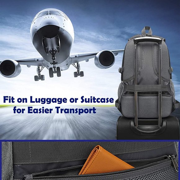 * New UNISEX Backpack for School , fits Large Laptop with USB Port - Picture 9 of 12